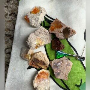 Raw Mexican Fire opal 4pc random select